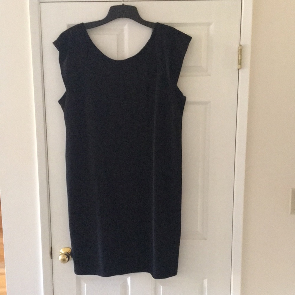 Sz 3X Elegant Black Sleeveless Dress
